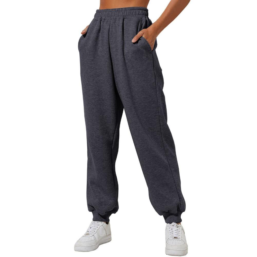 Womens Fashion Loose Solid Sweatpants Drawstring Casual Trousers With Pockets