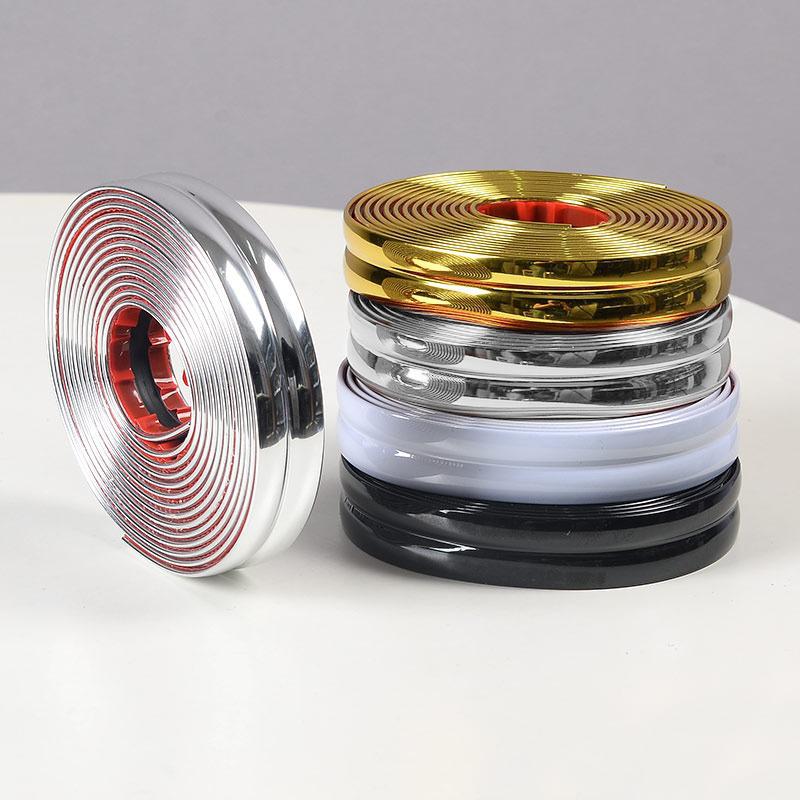 Curved Right Angle Edge/Corner Molding Trim Tape/Wall Edge Decorative Strip/Pvc Decoration Line/Self-Adhesive