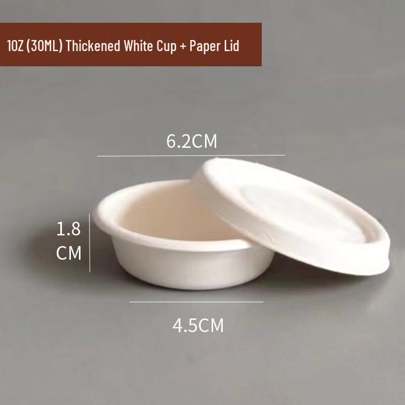 Disposable Pulp Sauce Cups with Lids