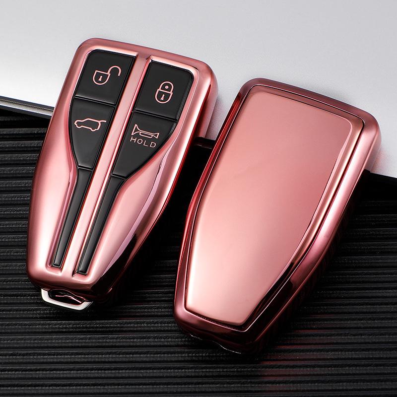 Protective TPU Key Case for FAW Hongqi HS5, HS7, H9 - 19 Model Compatibility