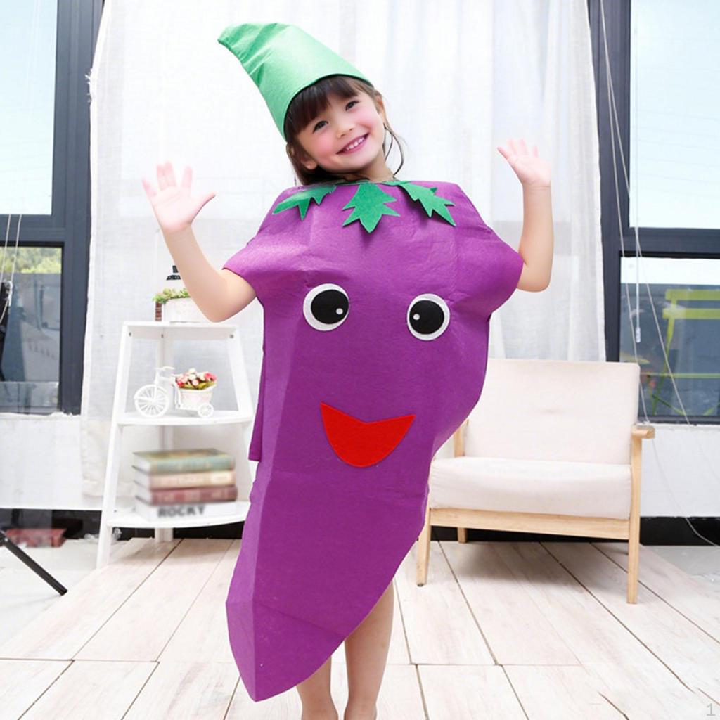 Meyve Kostümü Sevimli Karnaval Cadılar Bayramı Rol Oyunu için Fantezi Elbise Erkek Kız