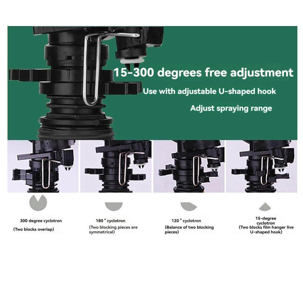 Plastic Jet Sprinkler Controllable Angle 360 Degree Watering Nozzle Automatic Rotating Sprinkler