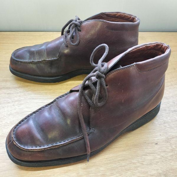 TODS Leather Chukka Short Boots Italy Vintage Size 8.5 26.0-27.0 Brown Dress Shoes(USED)