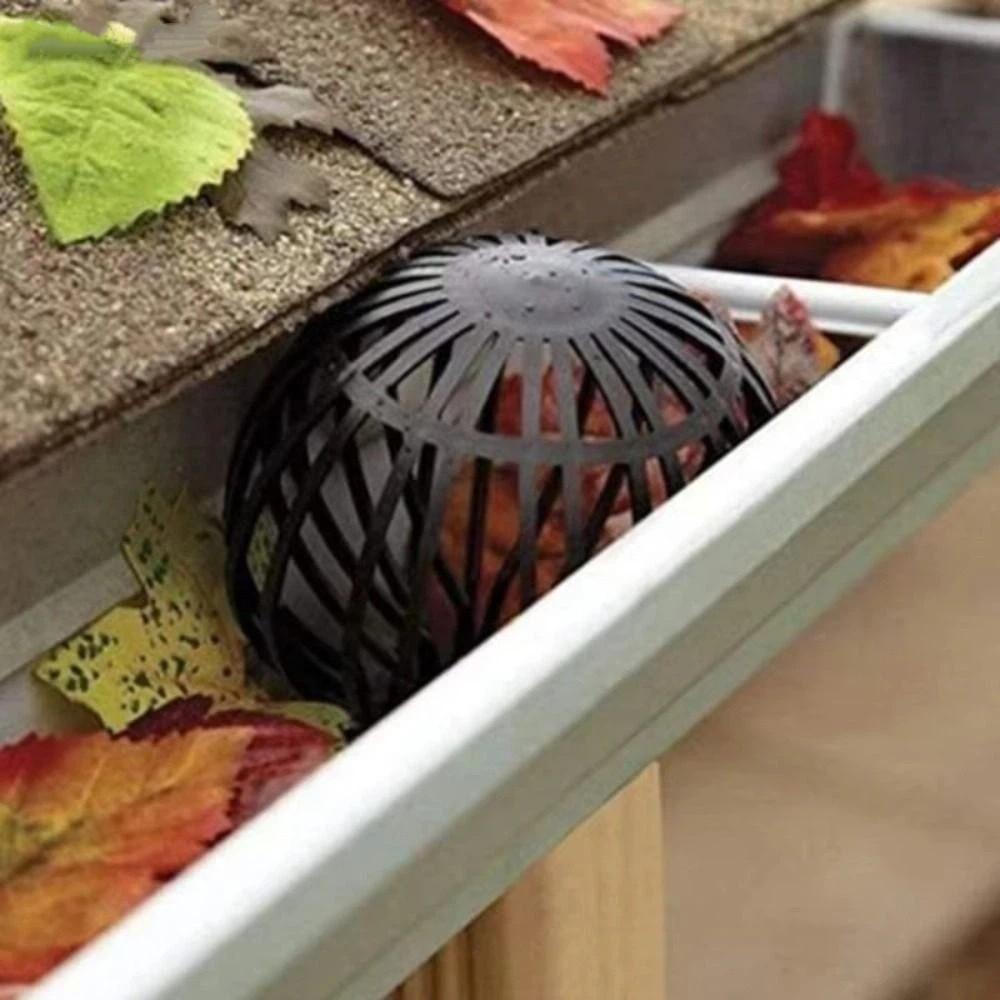 4pcs Low Maintenance Gutter Filter Expandable Downspout Filter Drainage System Roof Downspout