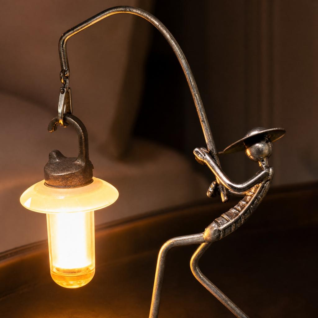 Human-Shaped Decorative Figurine for Bedroom Living Room Warm Ambient Lighting
