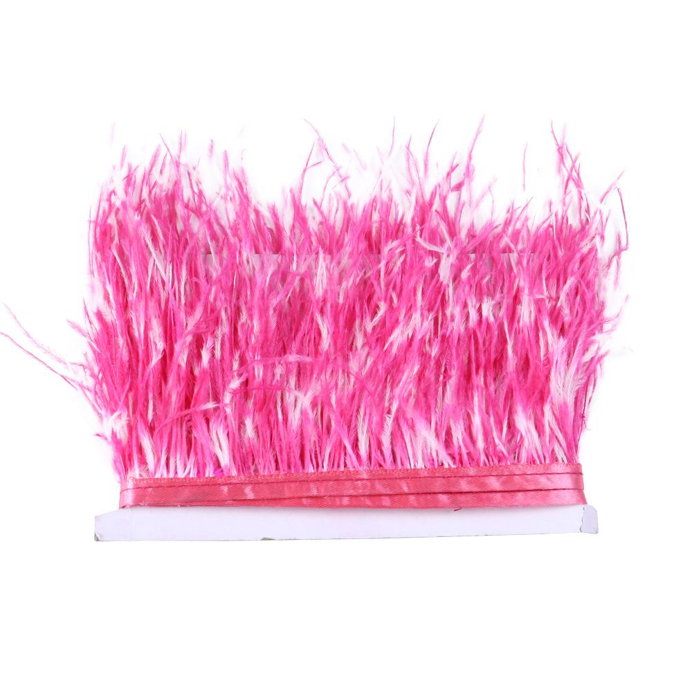 10-15Cm Tie-Dye Ostrich Hair Cloth Edge Clothing Accessories Material Multicolor Ostrich Hair Lace Cloth Strap