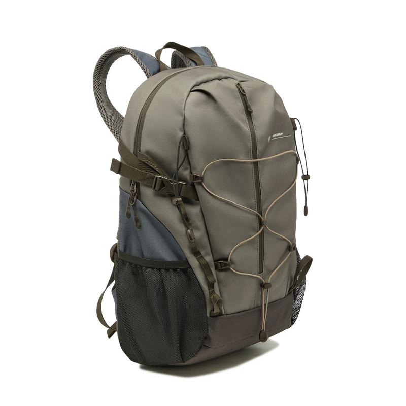 Li Ning Outdoor CF Sport Freizeit Verstellbarer Schultergurt Reißverschluss Rucksack Unisex Rucksack Stein-Lotus-Braun ABSU187-2