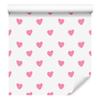 Hearts Wallpaper White and Powder Pink 50x1000