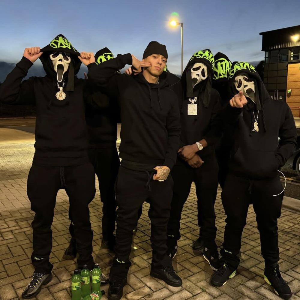 Unisex zimowy komplet dresowy z kapturem w stylu hip-hop