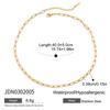 Classic Oval Zircon Pendant Necklace for Women 18K Gold PVD Plated Stainless Steel Snake Chain Necklace Fashion Jewelry