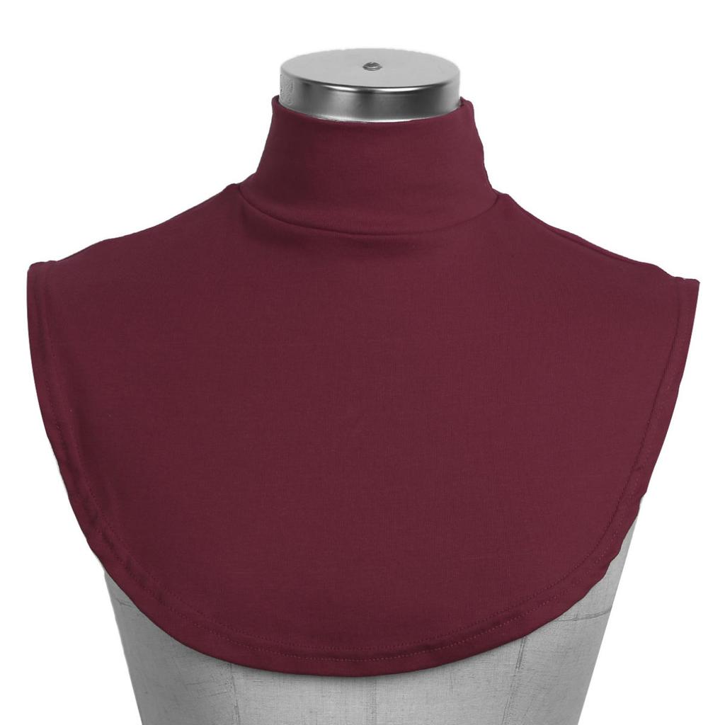 Women Girls Turtleneck Collar Detachable Cotton Fake Mock Neck Blouse ...