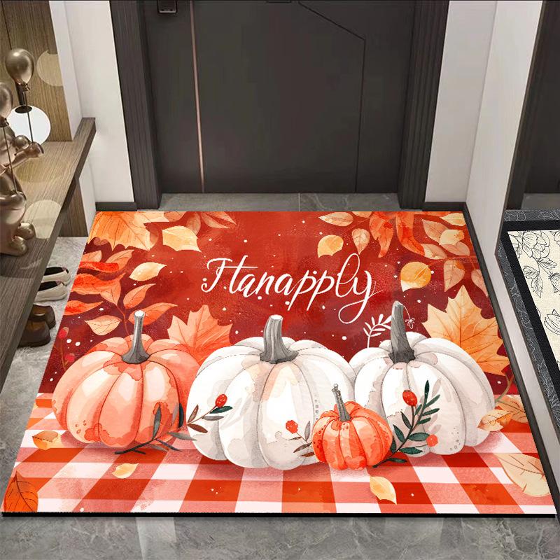 Entry Door Mat Advanced Sense Cartoon Santa Claus Entry Door Mat Non-slip Household Absorbent Quick Drying Mat
