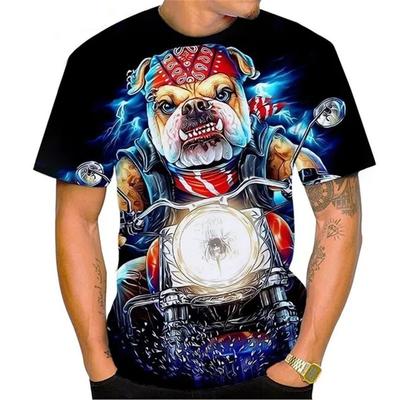 Summer Men's T-shirt Fierce Bulldog 3D Printed Cool Design Personalized Harajuku Style Boxing T-shirt Fashion Streetwear