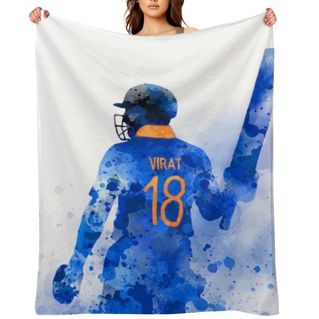 Virat Kohli 2#081022 Throw Blanket Soft Decorative Sofa Nap Stuffeds Blankets