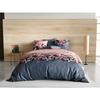 Housse Couette + 2 Taies - Flore - 240x260 Cm - 100% Coton - Tissage Serré 57 Fils/cm²
