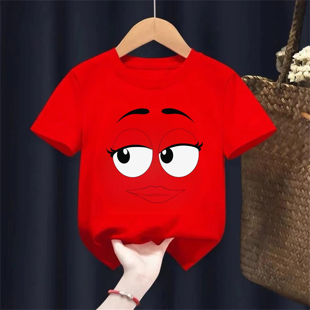 Summer Innovative Chocolate Bean Childrens Printed Tshirt Fun 100 Cotton Casual and Fashionable