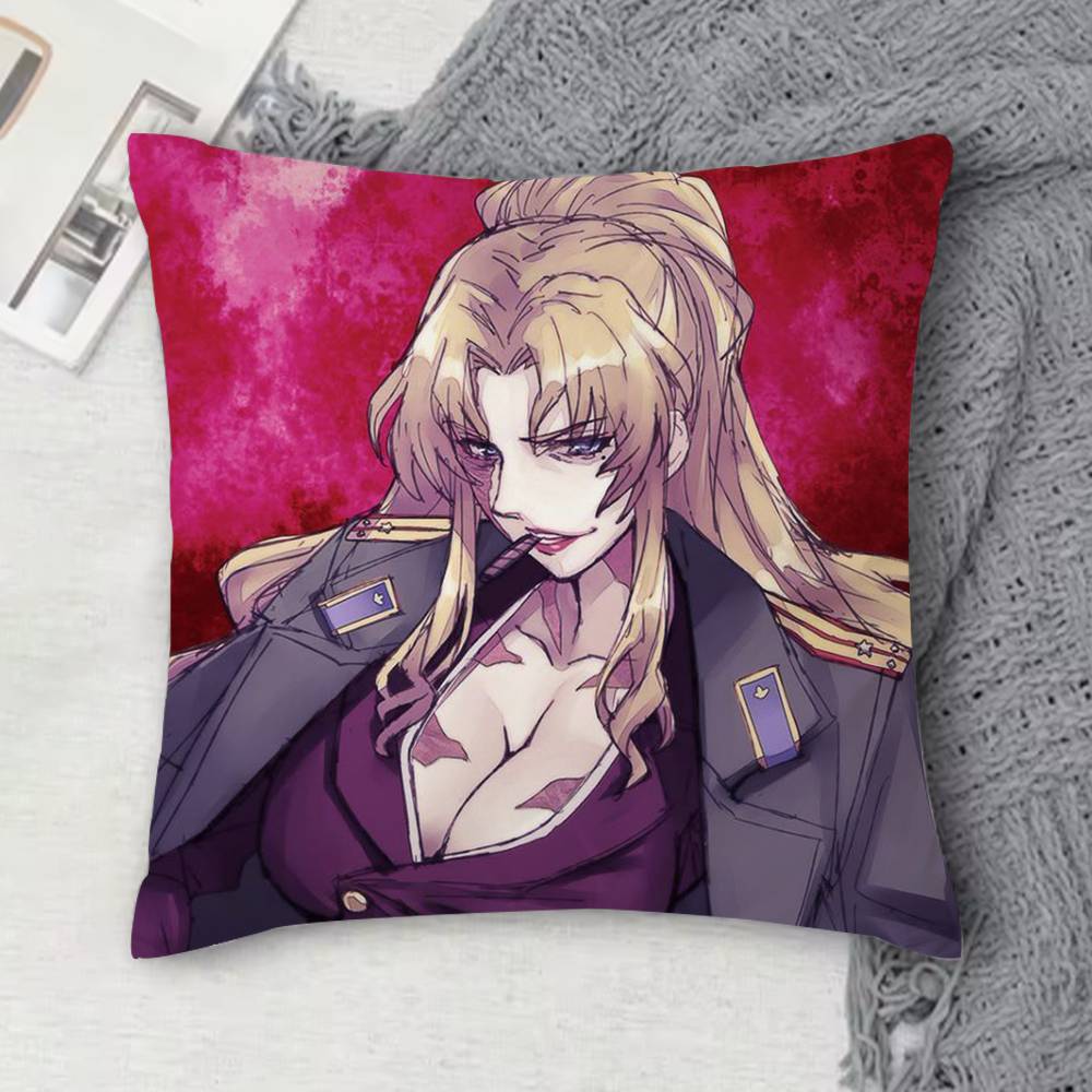 BBlack Lagoon Doublesided Printed Square Decorative Cushion Cover for Sofa Living Room Home Decor