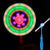 Handheld LED Music Windmill Stick Rainbow Flashing Light Up Rotating Toys Funny Colorful visual effects Plaything for Kids Party