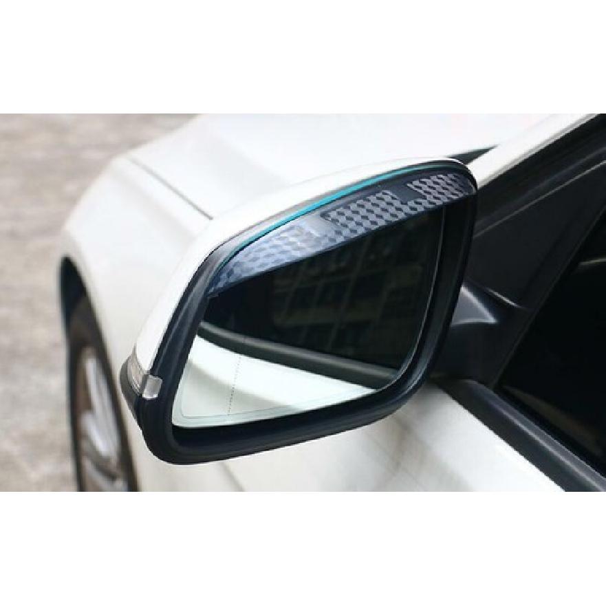 For BMW 3-Series 2013 2014- ABS Carbon Fiber Rear View Mirror Sun Rain Guard