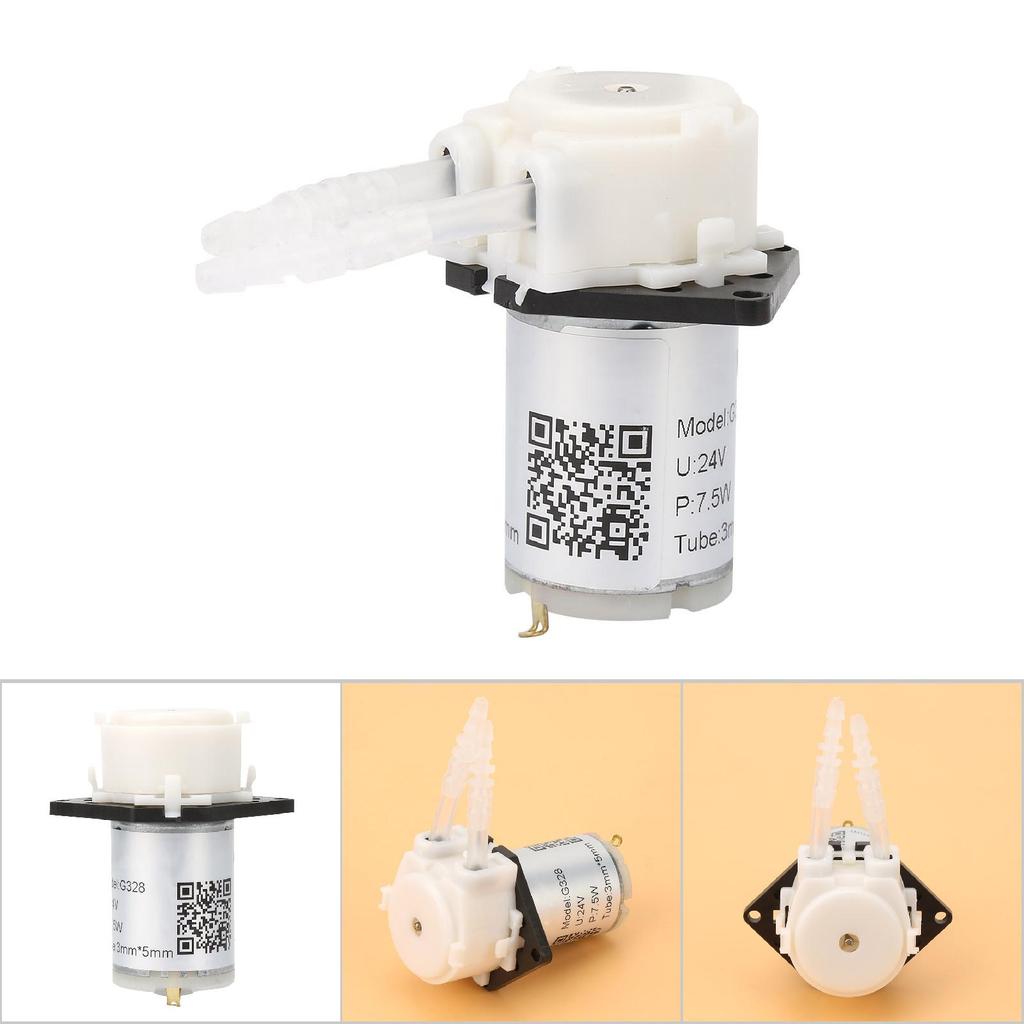 Dosing Pump   Peristaltic Tube Head For Aquarium   Chemical Analysis (black 24v 3*5)