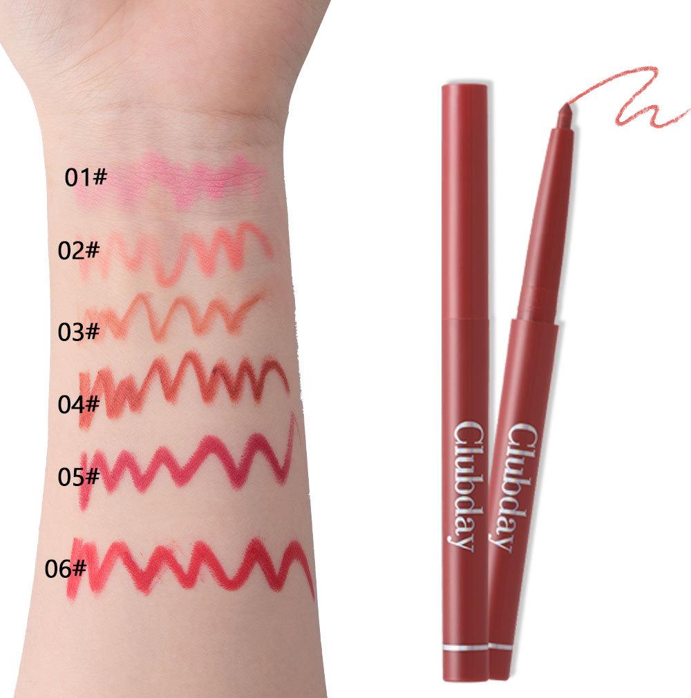 Ruj Mat Mist Top Contur Nud Mat Rezistent la Apă Stilou Ruj Rotativ