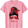 Morocco Messy Bun Women Graphic TShirt Breathable Casual Cotton Tee