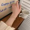 Zircon Ins Bracelets for Women Fashion Sweet Sparkling Hollow Heart Delicate Chain Bracelet Party Jewelry Gifts