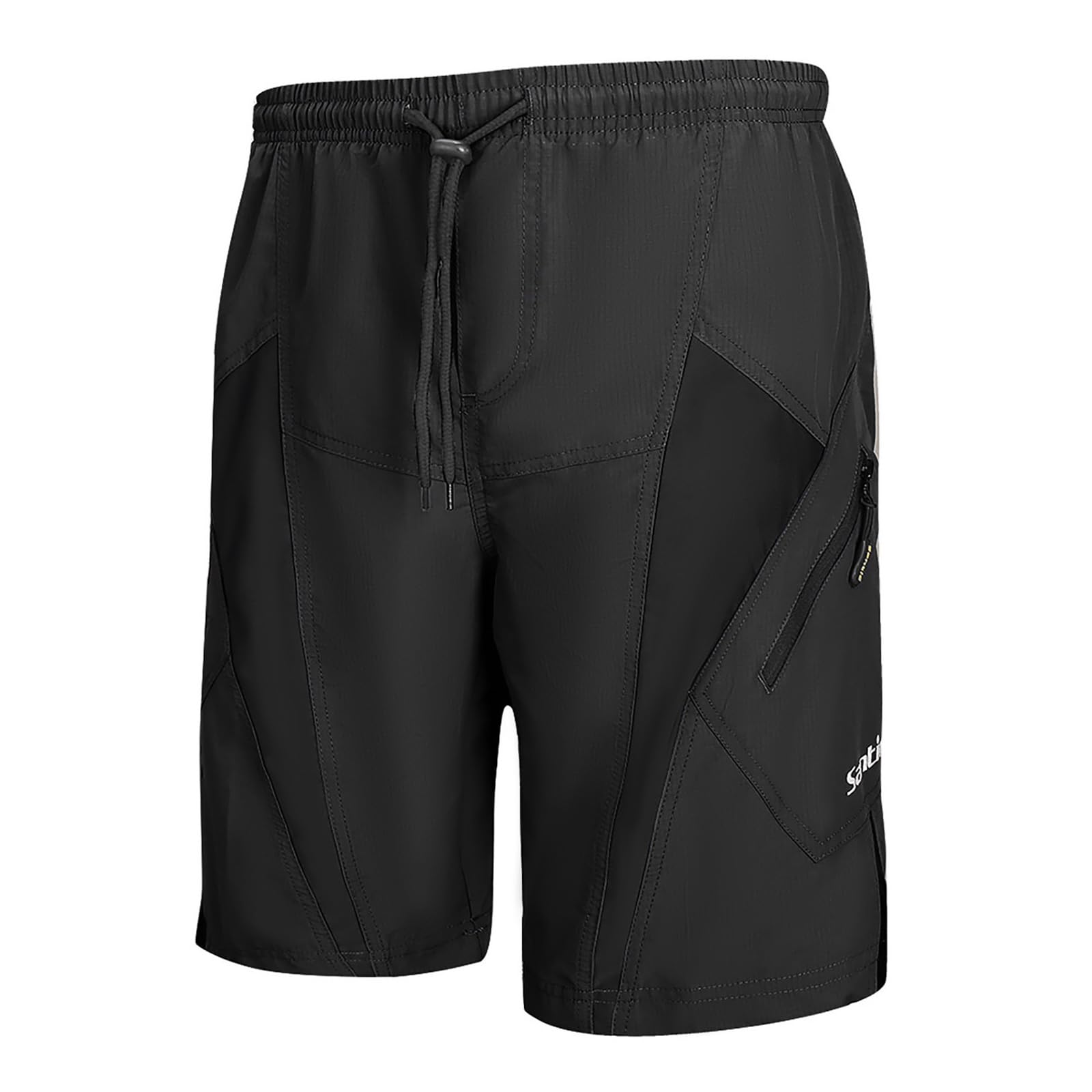 

Santic Men s Cycling Shorts, Padded, Casual, Sweat-Wicking, Quick-Drying, Black, Size M