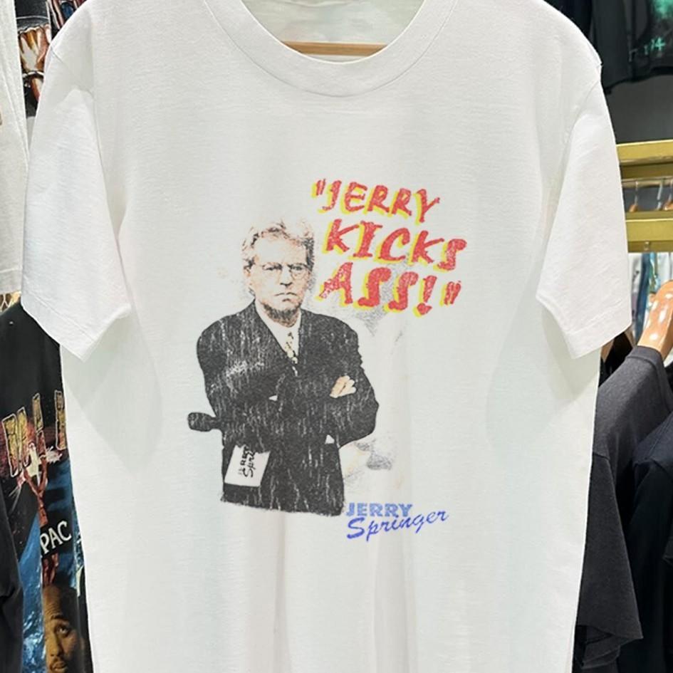 90 s Jerry Kicks Ass Promo White T-Shirt XXL 4XL