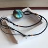 Dragons Heart Labradorite Necklace Natural Stone Pendant Wrap Braid Yoga Macrame Necklaces Men Women Energy Necklace Jewelry