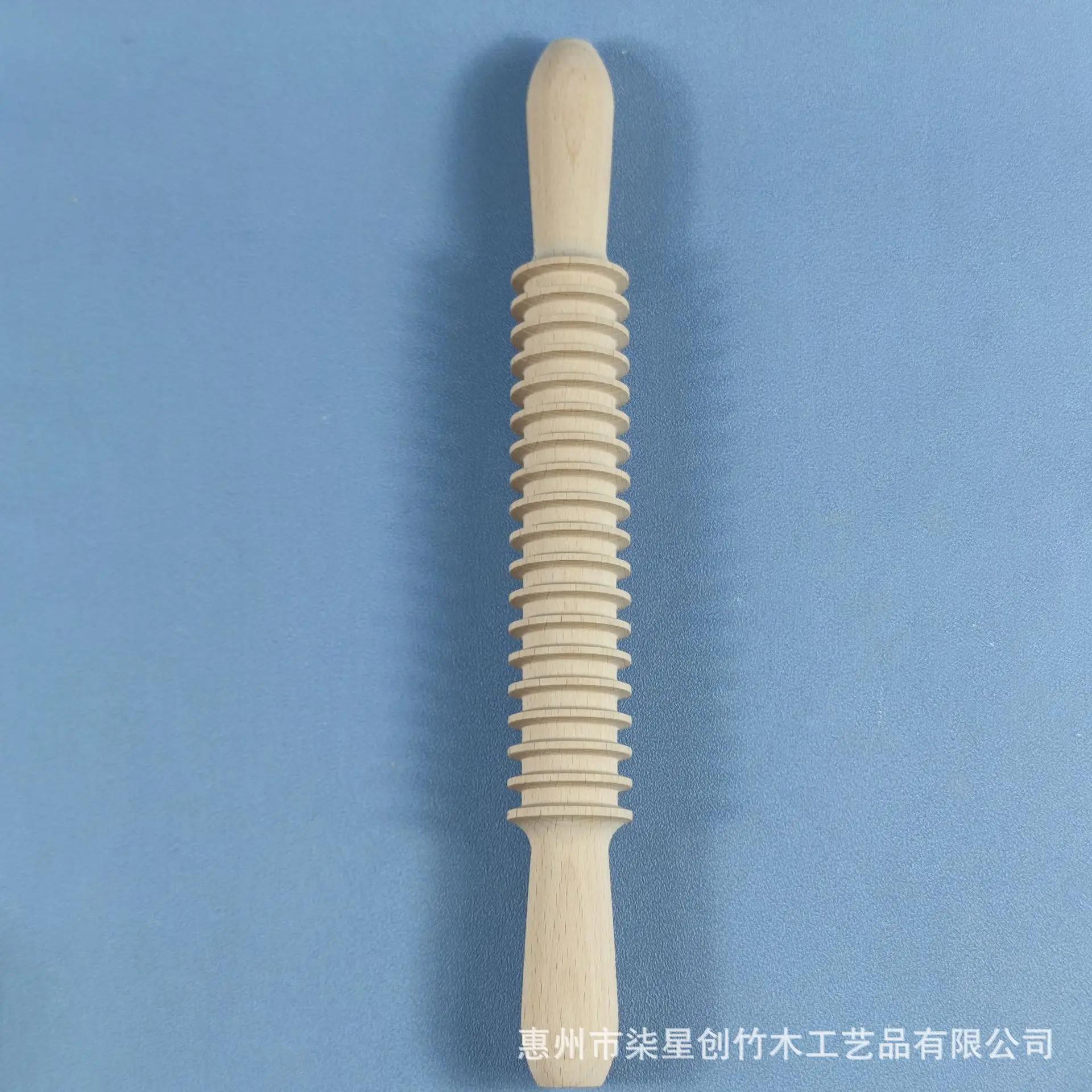 

Деревянная скалка для хлеба, теста, теста, ролика для раскатки, скалка 2-в-1, винтовая резьба, кухонные принадлежности для выпечки и приготовления пищи 33cm