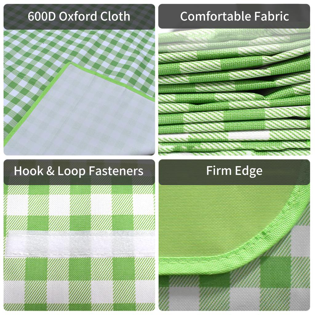 6.5 X 6.5 FT Picnic Blanket Outdoor Extra Large Folding Picnic Mat Waterproof Sandproof Garden