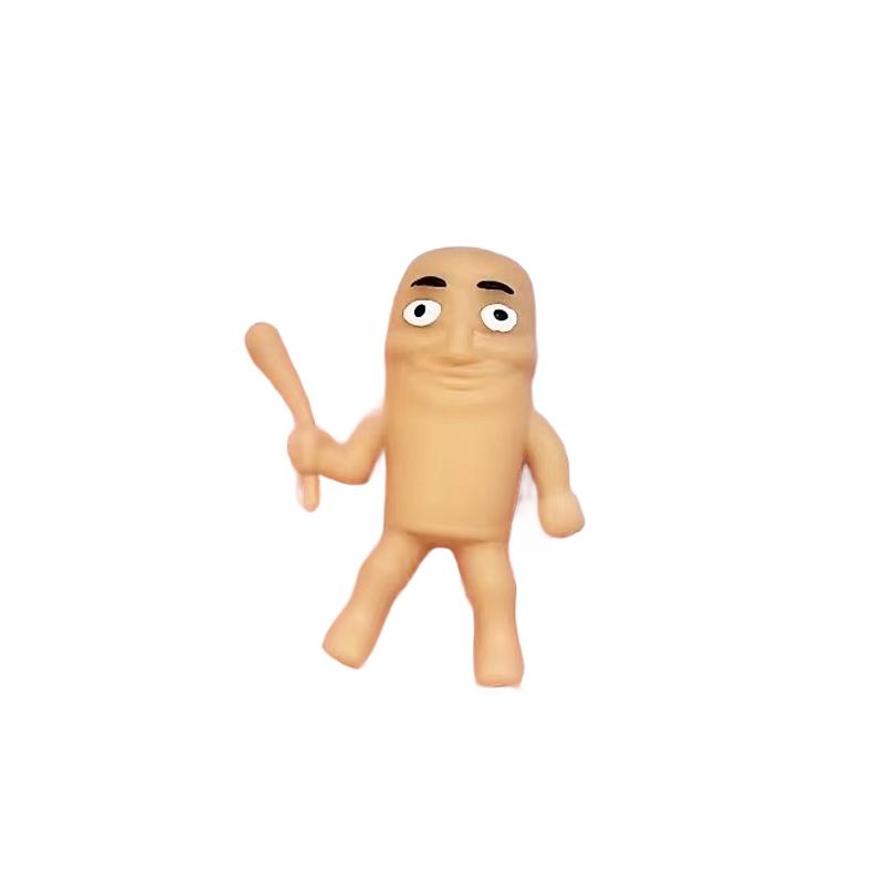 

Kawaii Tung Tungtung Sahar Squeeze Toys Collectible Viral Brainrot Fidget Toy Wooden Stick Man Anti Stress Reliever Toys Figet
