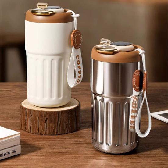 450 ml Thermobecher, intelligenter Isolierbecher mit auslaufsicherem Deckel und Temperaturanzeige für Zuhause, Büro, Outdoor