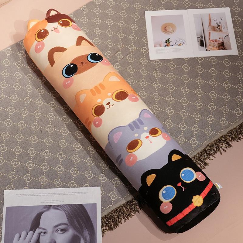Simulated Cat Pillow Decorative Cushion Plush Toys Printed Animal Pillow Cushion Stuffed Home Decor Birthday Gifts