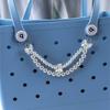 2Pcs Artificial Pearls Chain Bag Decoration Charm Large Imitation Pearls Beads Purse Chain Handbag Chain For Women Bag