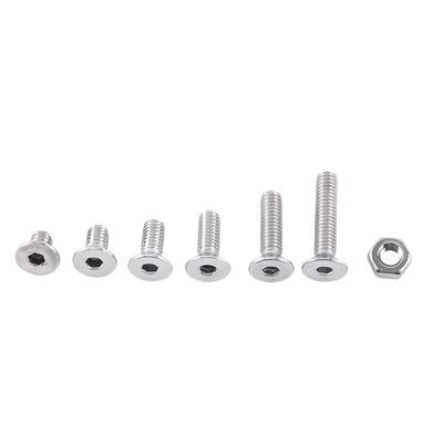 M4 A2 Stainless Steel Hex Socket Screws Bolt With Hex Nuts Assortted Set(Flat Head)