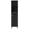 VidaXL Bathroom Cabinet Black 38x33x160 Cm Solid Mango Wood, Cabinet, Bathroom Storage Cabinet, 4017670