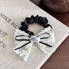 Rhinestone Pearl Elegant Large Hair Tie for Ponytails and Buns