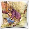 Cute Cartoon Rabbit Printing Series Pattern Pillowcase Square Pillowcase Home Office Decoration Pillowcase