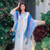 Ethnic style shawl Yunnan Lijiang West Sichuan travel wear Xinjiang Xizang knitted cape cape outside scarf women