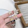 Small Fresh And Cool Enamel Dripping Oil Flower Butterfly Diamond Ring Niche Design Unique High-End Ring Woman