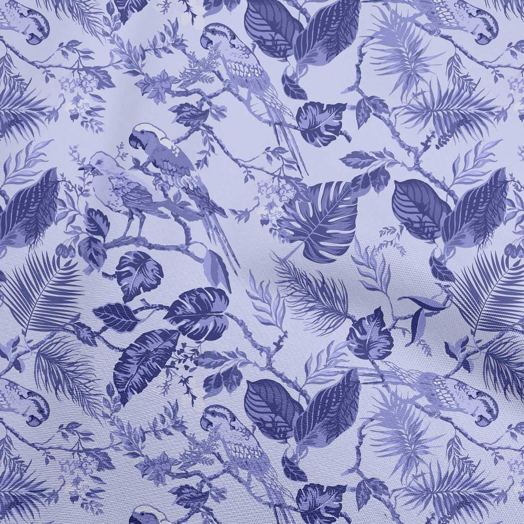 oneOone Cotton Flex Light Blue Fabric Asian Tropical Diy Clothing Quilting Fabric Print Fabric By Yard 40 Inch