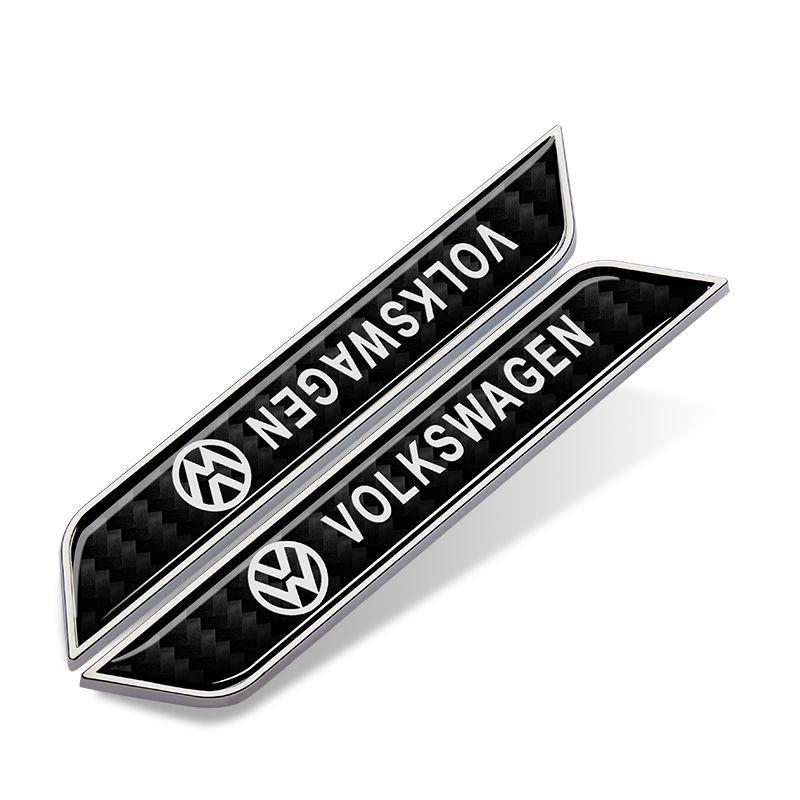 2PCS Car Metal Badge Body Side Door Sticker Valve Caps For VW Volkswagen Passat Golf Touareg Polo Jetta CC MK5 CSAH-Q63