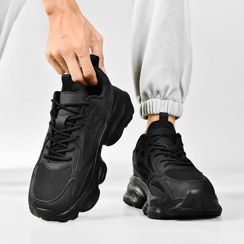 Men's  four seasons casual sneakers light breathable soft-sole outdoor speed running shoes fashion students racing sports shoes