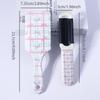 2pcs Printed Comb Set - Bow Pattern, Large Knot Removal Brush, Compact Folding Mirror Comb,Special for Real Hair Wigs