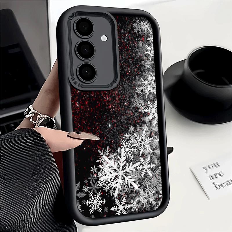 Phone Case for Samsung Galaxy S26 S25 Ultra S24 FE Snow Snowflake Winter Cold Shell S23 Plus S22 + S21 S20 5G Soft Silicone Fund
