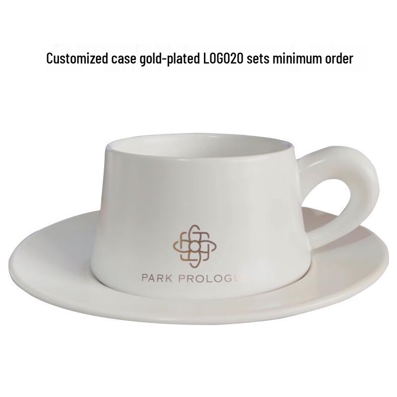 Nordic Ceramic Office Coffee Cup & Saucer Set