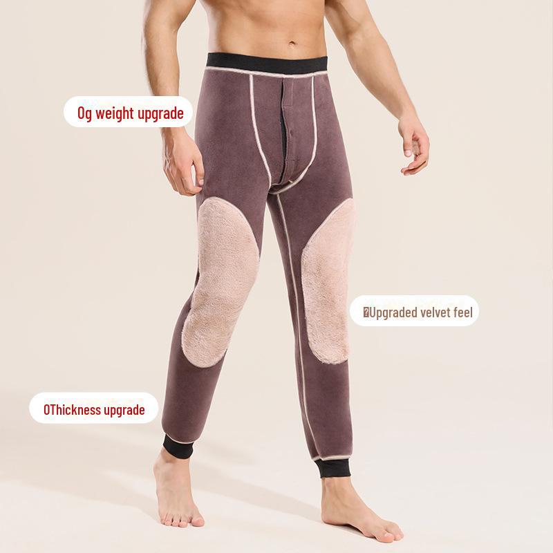 Πολύ Παχύ Βαμβακερό Παντελόνι Polar Fleece για Άνδρες Μέσης Ηλικίας και Ηλικιωμένους, 900g, 127+ kg, Μεγάλο Μέγεθος, Ζεστό Χειμερινό Ρούχο