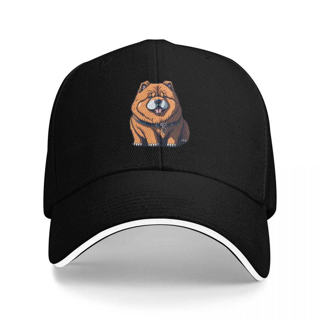Chow Chow Adorable Brown Puppy Baseball Caps Snapback Baseball Hats Breathable Casual Casquette Outdoor Unisex